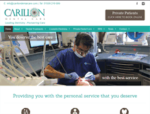 Tablet Screenshot of carillondentalcare.com